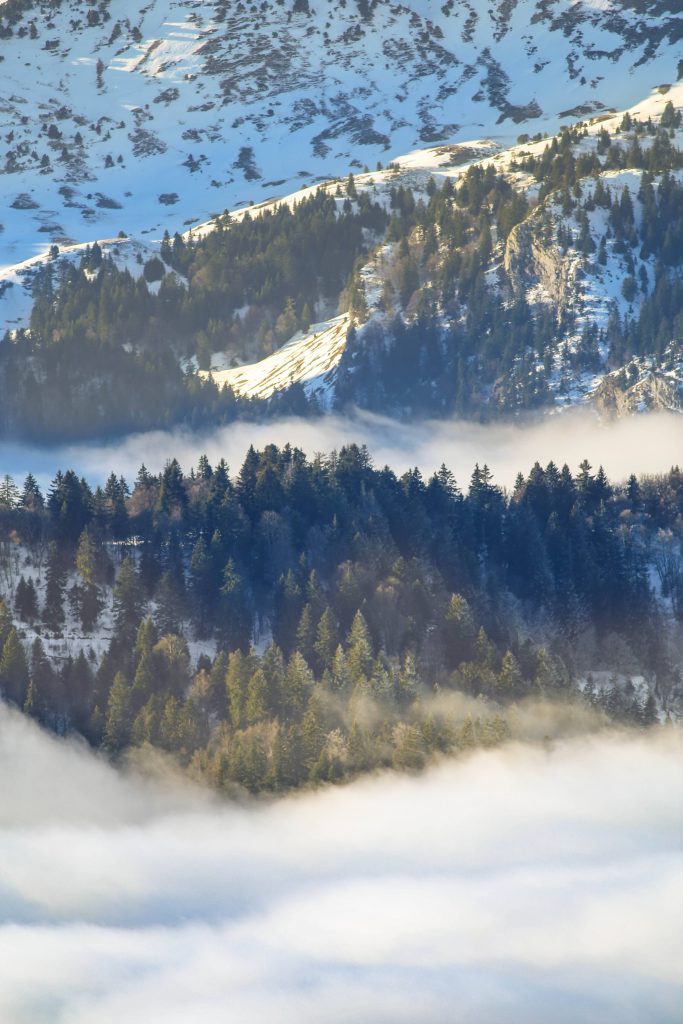 Le massif de la Chartreuse sous la neige